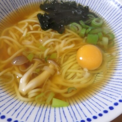 あっさりラーメンですね。こどもと食べるのに手作りなので安心♪